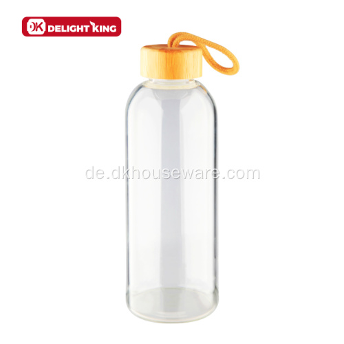 Wasserflaschen-Set aus Borosilikatglas mit isolierter Hülle